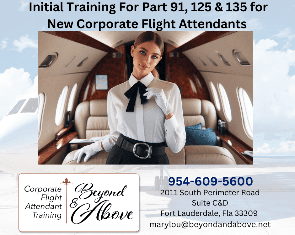 become a corporate flight attendant training