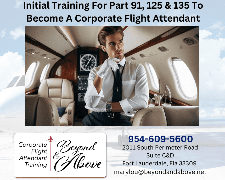 training to become a corporate flight attendant